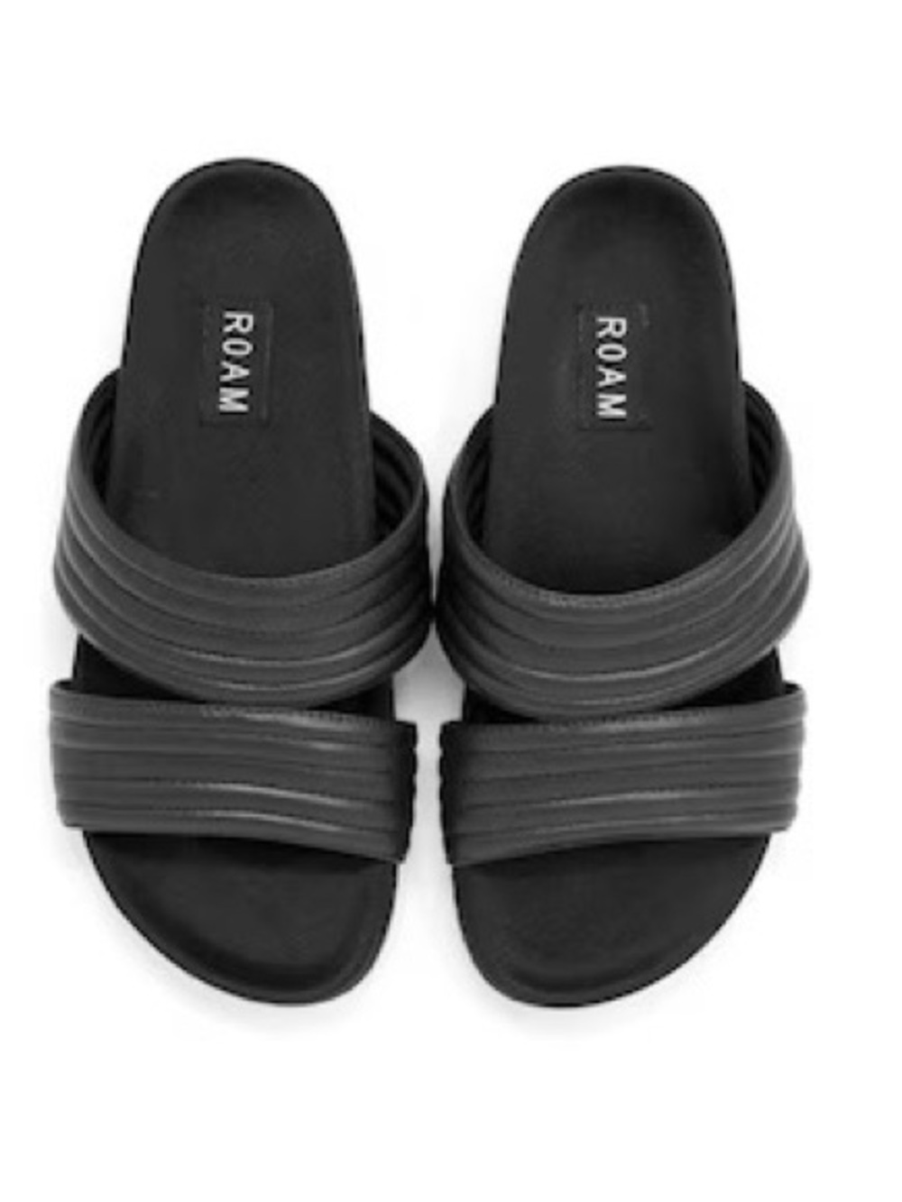 ROAM Black Crescent Quilt Sandal EUC